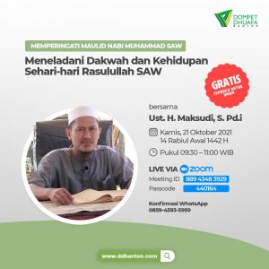 maulid nabi bersama dd banten meneladani kehidupan sehari hari dan dakwah rasulullah saw