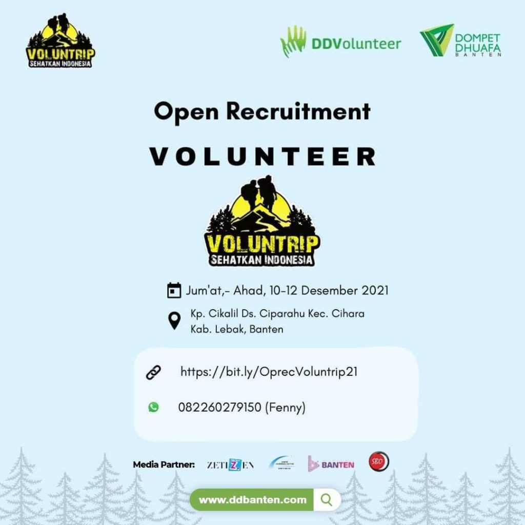Open Recruitmnet Voluntrip Dompet Dhuafa Volunteer Banten