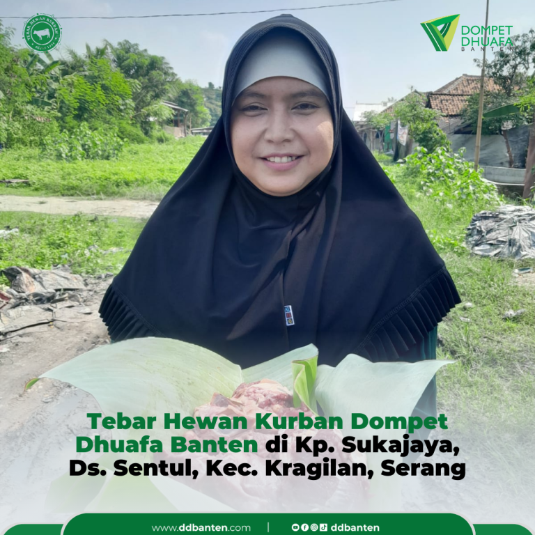 Tebar hewan kurban Dompet Dhuaf Banten di Kp. Sukajaya, Desa Sentul, Kecamatan Kragilan